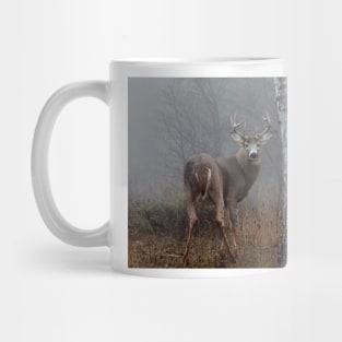 Buck in Fog - White-tailed deer Mug